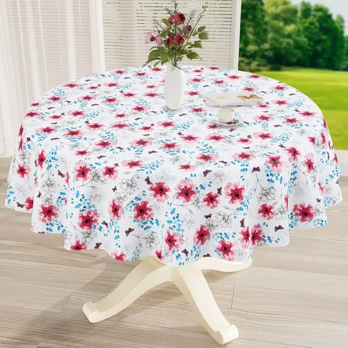 Vista 12 de misaya Mantel rectangular de vinilo impermeable, mantel lavable con reverso de franela, mantel de plástico para cena, picnic, interior y exterior