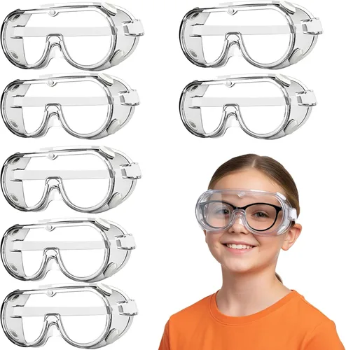 Vista 9 de Gafas de seguridad para niños, lentes de policarbonato ligero y marco de PVC, unisex, 7 piezas