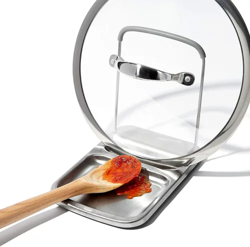 Vista 8 de OXO Good Grips - Soporte para cucharas de acero inoxidable con soporte para tapa