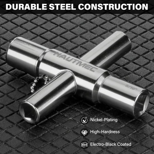 Vista 3 de HAUTMEC - Llave de agua de 4 vías (PL0028-4, 4 unidades) para llave de grifo, válvula y espiga de 1/4", 9/32", 5/16", 11/32