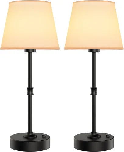 Vista 11 de EppieBasic Lámpara de mesa inalámbrica recargable: carga rápida y larga duración, lámparas doradas vintage de luz cálida de 2700 K, comedor, sala