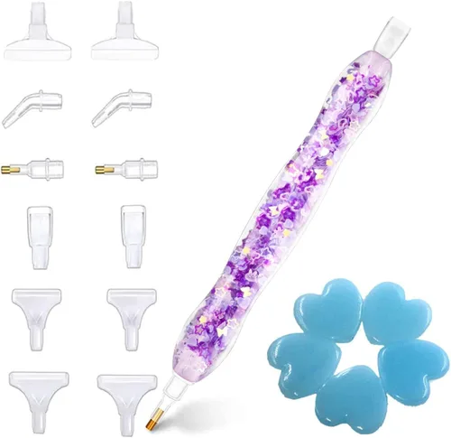 Vista 10 de Praise V Do Kit de herramientas de accesorios de taladro de pintura de diamante, 5D hecho a mano con diamantes para taladro, puntas de lápiz Rojo