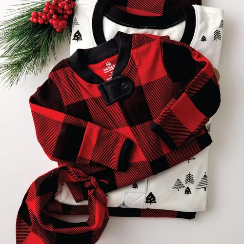 Vista 4 de HonestBaby - Pijama familiar navideña de algodón orgánico