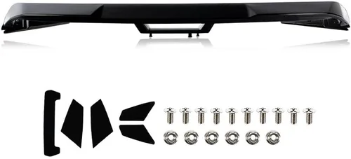 Vista 4 de PIT66 Alerón trasero negro brillante compatible con Ford Mustang S550 GT estilo tapa de arranque 2015 2016 2017 2018 2019 2020 2021 2022