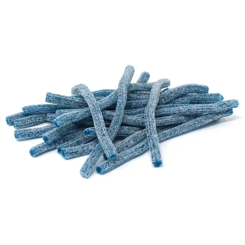 Vista 2 de Snacktery Blue Raspberry Sour Straws - Caramelo agrio de frambuesa azul saborizado, sin OMG, veganos y kosher Blue Sour Straws - Paquete de 3.5 onzas