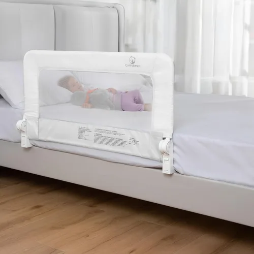 Vista 21 de ComfyBumpy Paquete de 1 riel de cama para niños pequeños de 35.5 pulgadas de largo x 19.5 pulgadas de alto, rieles de cama para niños pequeños, Azul