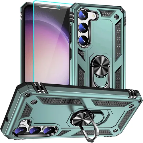 Vista 27 de Aozuoton Funda para Samsung Galaxy S9, Galaxy S9, [grado militar de 16 pies a prueba de caídas], anillo a prueba de golpes para Samsung Galaxy S9