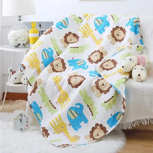 Vista 12 de ABREEZE Colcha de algodón para niñas, manta acolchada de 43 x 51 pulgadas, para niños pequeños y bebés, manta de cama de bebé, manta acolchada