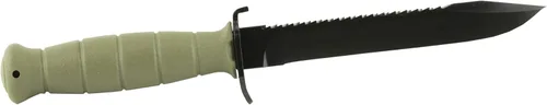 Vista 3 de Glock Cuchillo de campo OEM de 6.5" de hoja fija con sierra en el mango, Verde de campo de batalla