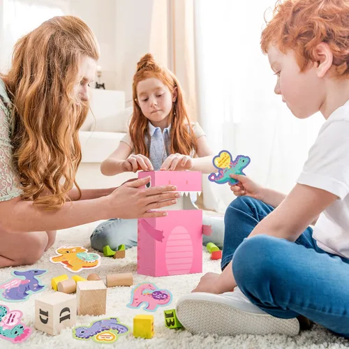 Vista 16 de H1vojoxo 40 cajas de dinosaurios para el día de San Valentín para niños, tarjetas del día de San Valentín y buzón para intercambio de clases