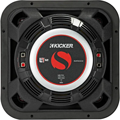 Vista 6 de KICKER 46L7T124 L7T L7-Thin Subwoofer de 12 pulgadas (11.8 in), bobina de voz doble, 4 ohmios, 600 vatios