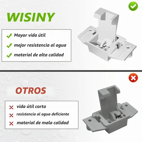 Vista 5 de WISINY WH01X24381 4502680 Bisel de bloqueo de la tapa de la lavadora compatible con piezas de repuesto de arandela GE y piezas de repuesto de bisel