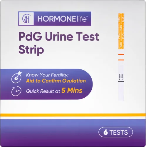 HORMONElife Tiras de prueba PdG para mujeres – Pruebas de orina PDG para confirmar la ovulación, fácil detección de metabolitos de progesterona en