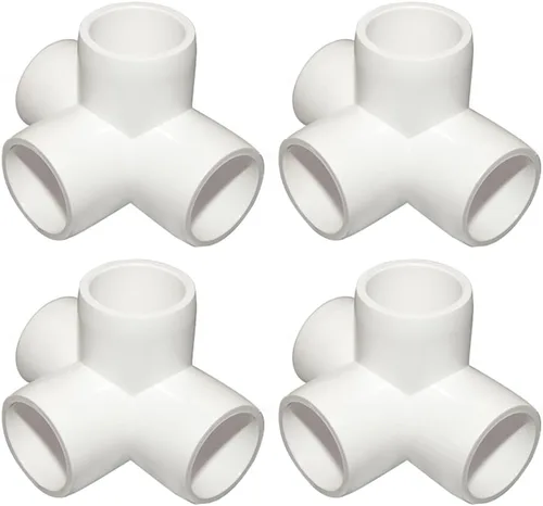 Vista 22 de Accesorio en T de PVC de 1", Conector de Codo de 3 Vías, Codo de 90 Grados con Salida Lateral Grado Muebles, Accesorios de Esquina de PVC