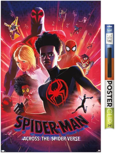 Vista 15 de Trends International Marvel Spider-Man: Across The Spider-Verse - Póster estático de pared de una hoja, 14.72 x 22.37 pulgadas, versión enmarcada