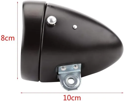 Vista 5 de Luz retro, luz de manillar de 6 LED con soporte para montar en bicicleta nocturna (plata)