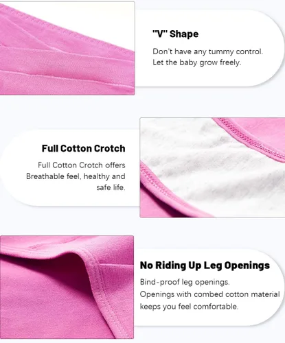 Vista 3 de Molasus Cotton Crossover Maternity Underwear Under Bump Pregnancy Bikinis Panties