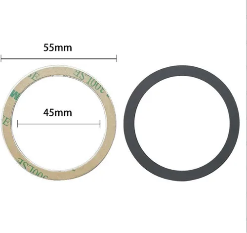 Vista 2 de TENOC Pegatina de Anillo de Metal Universal para Cargador Magnético Compatible con iPhone/Samsung/Android Todos los Teléfonos Celulares, Accesorios