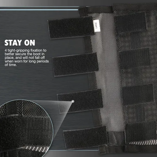 Vista 3 de Harrison Howard Botas de caballo sueltas con protección UV, leggings de malla fina duraderos con tiras reflectantes (juego de 4)