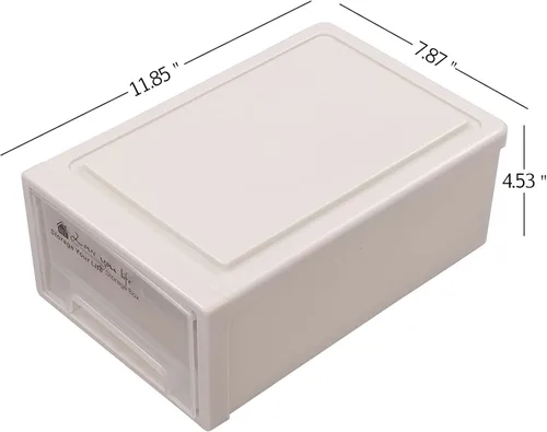 Vista 3 de Cajonera apilable de plástico de 6 cuartos de galón, 3 paquetes