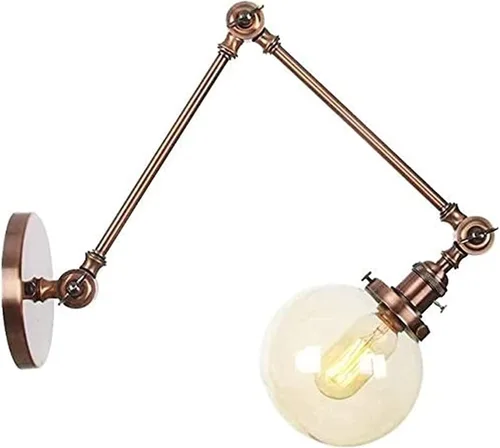 Vista 5 de Wall lamp, Modern Wall Sconce, European Wall Light Industrial V-intage Swing Arm Wall Lamp Metal Fixture Bronze Reading Wall Light E27 Lighting with