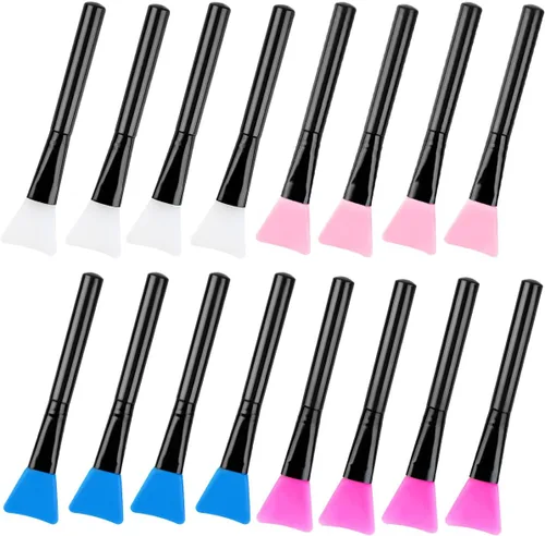 16 pinceles mágicos de silicona, reutilizables de resina epoxi de silicona para mezclar y extender a vasos con purpurina, tazas acrílicas, tazas