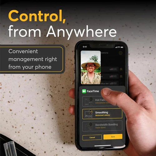 Vista 6 de Peplink B One 5G - Router WiFi celular Gigabit Dual WAN para Internet inalámbrico - Rendimiento de 1 Gbps, Wi-Fi 6, doble banda, 4 puertos LAN