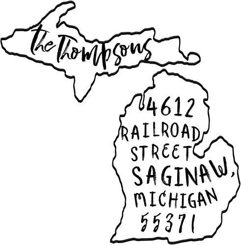 Vista 47 de Sello de dirección de devolución de Texas - Sello autoentintado del estado de Texas