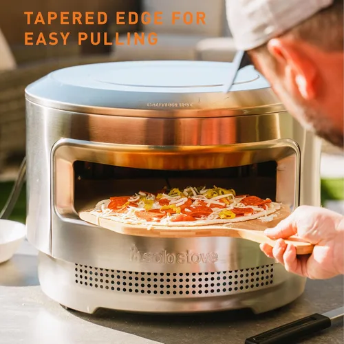 Vista 2 de Solo Stove Pala de Pizza de Bambú Tabla de Servir de Madera, Pala de Pizza con Capas de Bambú Laminado, Accesorio para Hornos de Pizza Pi