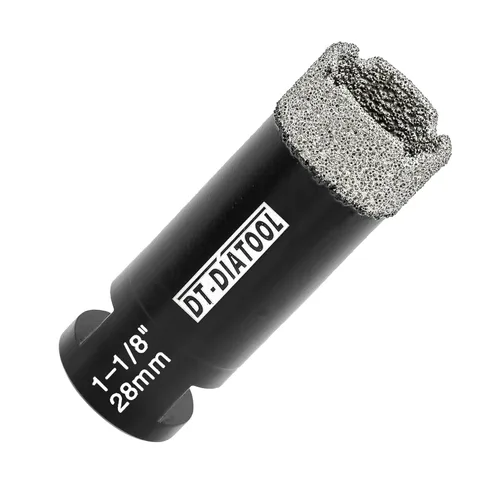Vista 13 de DT-DIATOOL Broca de núcleo de diamante de 1/4 pulgada con hilo 5/8"-11 de vacío soldado para baldosas de porcelana, cerámica, gres, mármol, granito