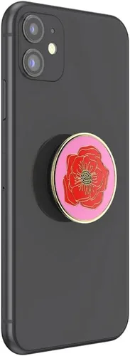 Vista 4 de PopSockets Agarre para teléfono con soporte expandible, esmalte Nature PopGrip - Big Poppy