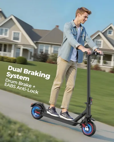 Vista 6 de Electric Scooter for Adults, 350W/500W Motor Up to 22 MPH 15-31 Miles Range, 8.5"/10" Tires Folding E Scooter with Dual Brakes