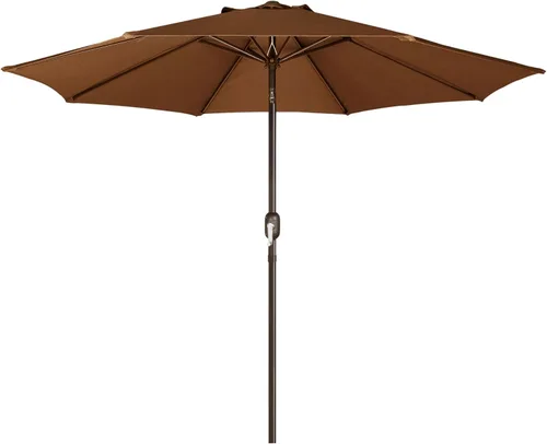 Vista 29 de Blissun - Sombrilla de aluminio para patio al aire libre de 9 pies, sombrilla de mesa para exteriores, sombrilla de jardín, sombrilla de mercado