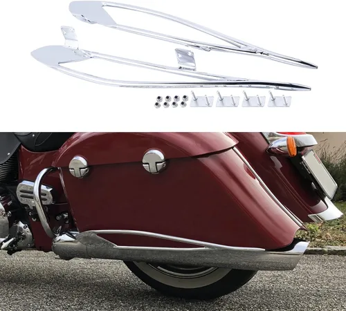 Vista 8 de TCT-MOTORPARTS Protector de riel de guardia para alforja para Indian Chieftain 2014-2023; Indian Springfield Dark Horse 2018-2019 Cromo 2015 2016