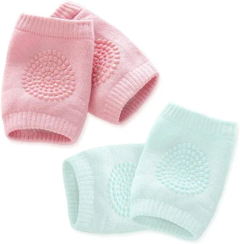 Vista 6 de Kalevel Rodilleras para gatear para bebés, protectores antideslizantes para bebé niño y niña (2 pares)
