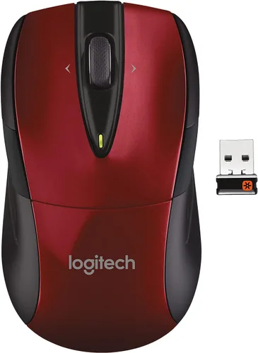 Mouse inalámbrico de Logitech M525, Rojo/Negro