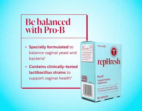 Vista 8 de RepHresh Pro-B Cápsulas de suplemento femenino probiótico (paquete de 3)
