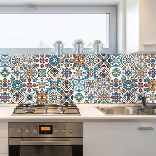 Vista 18 de RoyalWallSkins Calcomanías decorativas para azulejos de 4 x 4 pulgadas, juego de 16 unidades, autoadhesivas para azulejos de cocina, baño