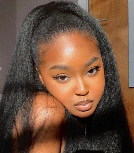 Vista 68 de Extensiones de cabello humano afro rizado 4B 4C Afro Kinky a granel de cabello humano virgen sin procesar para mujeres, negro natural, 8 pulgadas