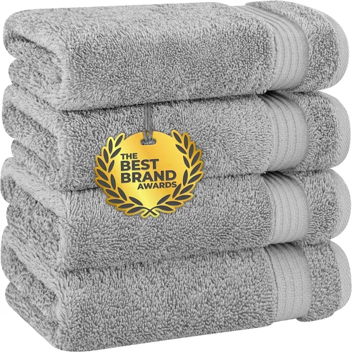 Vista 543 de Cotton Paradise 100% Cotton Turkish Washcloth Set for Bathroom, 4 Piece Soft Absorbent Small Hand Face Towels Wash Rags, Lilac
