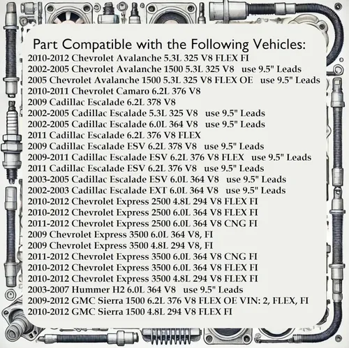 Vista 5 de DRAGON FIRE PERFORMANCE HIGH TEMP 500 Ohm per ft. Juego de cables de bujía de rendimiento de la serie Street para Chevrolet GM Chevy LS LSX LS1 LS2