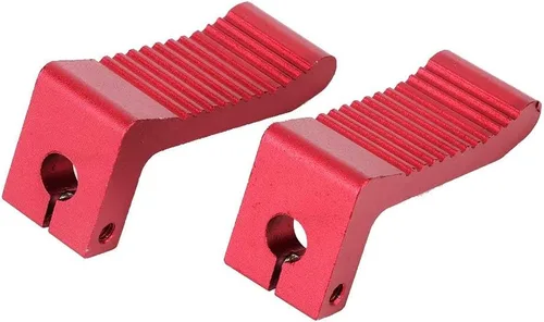 Vista 8 de Reposapiés Pedales, mini estriberas de carreras para bicicleta de bolsillo de 2 tiempos, color rojo