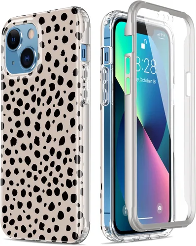 Vista 10 de Esdot - Funda para iPhone 13 Pro Max, con protector de pantalla integrado, funda de grado militar con diseño de moda para mujeres y niñas, funda