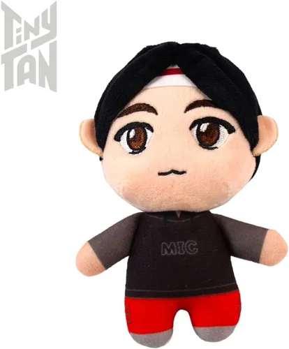 Vista 3 de TinyTAN MIC Drop - Muñeca de peluche Jin de 5.1 pulgadas, producto con licencia oficial, peluches, mercancía de Kpop (Jin)