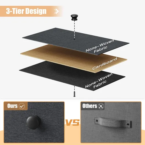 Vista 9 de EnHomee Soporte de TV para dormitorio con 7 cómodas y 2 estantes abiertos, cómodas y cómodas para pasillo, entrada, dormitorio, gris