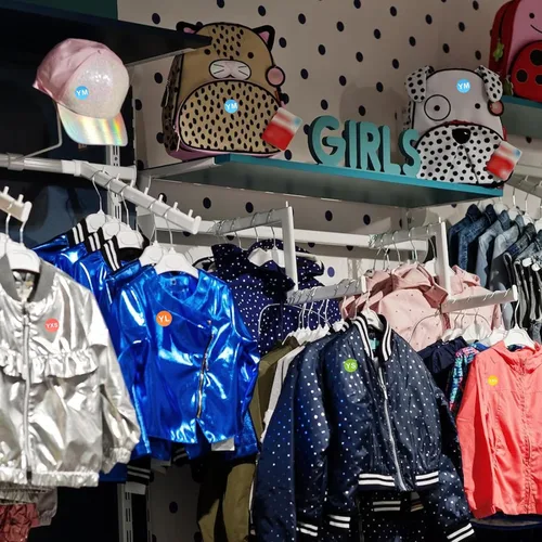 Vista 4 de 2500 calcomanías de tamaño de ropa juvenil, etiquetas de tamaño de ropa, etiquetas de tamaño circular de 0.9 pulgadas, etiquetas adhesivas redondas