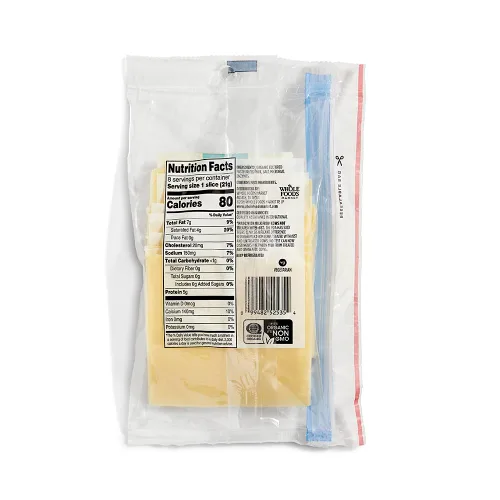Vista 2 de 365 by Whole Foods Market Queso Cheddar afilado orgánico en rodajas, 6 onzas