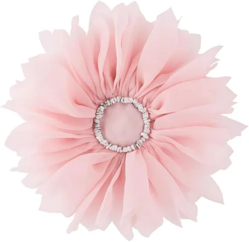 Vista 10 de OiseauVoler Almohada decorativa hecha a mano de lujo, cojín redondo de flores 3D con inserto para sofá, dormitorio, decoración del hogar, 12