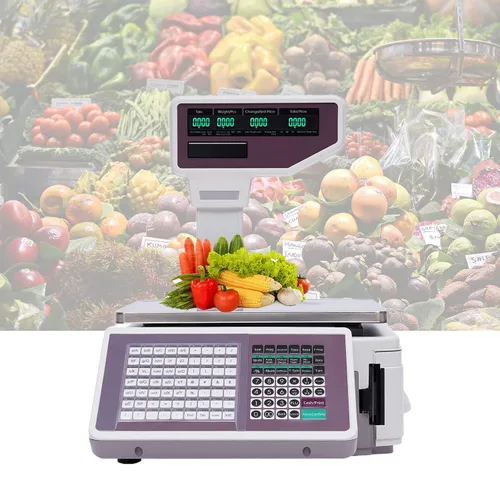 Vista 3 de Báscula digital de precios, 66 libras, báscula electrónica comercial de alimentos para productos de carne, báscula digital para mercados
