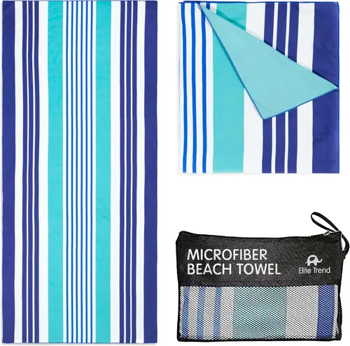 Vista 40 de Elite Trend Toalla de secado rápido, extra grande de 78 x 35 pulgadas, toalla de playa de microfibra, perfecta para la playa, viajes, natación